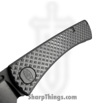 ABW - ABW-SJ-TI-DI - Slip Joint - Folding Knife - CPM MagnaCut Stonewash Cleaver - Diamond Pattern Titanium - Natural - Image 3