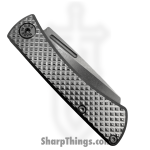 ABW - ABW-SJ-TI-DI - Slip Joint - Folding Knife - CPM MagnaCut Stonewash Cleaver - Diamond Pattern Titanium - Natural - Image 4