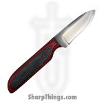 Anza Knives - ANZA-10F-01 - 10F Work Knife - Fixed Blade Knife - Carbon Steel Satin Drop Point - DymaLux - Black Red - Image 2