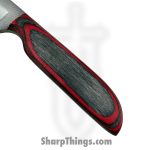 Anza Knives - ANZA-10F-01 - 10F Work Knife - Fixed Blade Knife - Carbon Steel Satin Drop Point - DymaLux - Black Red - Image 4