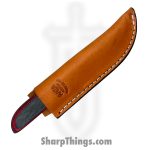 Anza Knives - ANZA-10F-01 - 10F Work Knife - Fixed Blade Knife - Carbon Steel Satin Drop Point - DymaLux - Black Red - Image 6