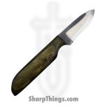 Anza Knives - ANZA-10F-02 - 10F Work Knife - Fixed Blade Knife - Carbon Steel Satin Drop Point - DymaLux - Black Green - Image 2