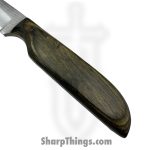 Anza Knives - ANZA-10F-02 - 10F Work Knife - Fixed Blade Knife - Carbon Steel Satin Drop Point - DymaLux - Black Green - Image 4