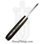 Anza Knives - ANZA-10F-02 - 10F Work Knife - Fixed Blade Knife - Carbon Steel Satin Drop Point - DymaLux - Black Green - Image 5