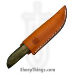 Anza Knives - ANZA-10F-02 - 10F Work Knife - Fixed Blade Knife - Carbon Steel Satin Drop Point - DymaLux - Black Green - Image 6