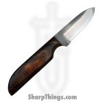 Anza Knives - ANZA-10F-03 - 10F Work Knife - Fixed Blade Knife - Carbon Steel Satin Drop Point - Walnut - Brown - Image 2