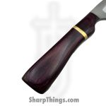 Anza Knives - ANZA-10F-07 - Kern River - Fixed Blade Knife - Carbon Steel Satin Drop Point - Micarta - Purple Brass - Image 4