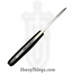 Anza Knives - ANZA-10F-17 - Work Knife - Fixed Blade Knife - Carbon Steel Satin Drop Point - Sheep Horn - Black Brown - Image 5