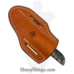 Anza Knives - ANZA-10F-17 - Work Knife - Fixed Blade Knife - Carbon Steel Satin Drop Point - Sheep Horn - Black Brown - Image 6