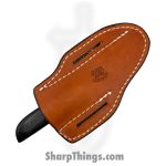 Anza Knives - ANZA-10F-17 - Work Knife - Fixed Blade Knife - Carbon Steel Satin Drop Point - Sheep Horn - Black Brown - Image 7