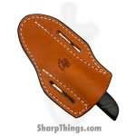 Anza Knives - ANZA-10F-18 - Work Knife - Fixed Blade Knife - Carbon Steel Satin Drop Point - Sheep Horn - Black Brown - Image 7