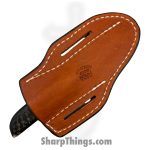 Anza Knives - ANZA-10F-18 - Work Knife - Fixed Blade Knife - Carbon Steel Satin Drop Point - Sheep Horn - Black Brown - Image 8