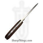 Anza Knives - ANZA-12F-12 - Rancher - Fixed Blade Knife - Carbon Steel Satin Drop Point - Mixed Wood - Black Brown - Image 5