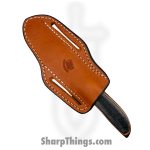 Anza Knives - ANZA-12F-12 - Rancher - Fixed Blade Knife - Carbon Steel Satin Drop Point - Mixed Wood - Black Brown - Image 6