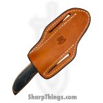 Anza Knives - ANZA-12F-12 - Rancher - Fixed Blade Knife - Carbon Steel Satin Drop Point - Mixed Wood - Black Brown - Image 7