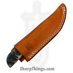 Anza Knives - ANZA-12F-19 - Work Knife - Fixed Blade Knife - Carbon Steel Satin Diamondback Drop Point - Sheep Horn - Tan Multi - Image 8