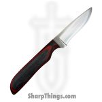 Anza Knives - ANZA-8F-13 - Bambino - Fixed Blade Knife - Carbon Steel Satin Drop Point - Mixed Wood - Black Red - Image 2