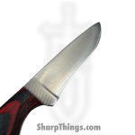 Anza Knives - ANZA-8F-13 - Bambino - Fixed Blade Knife - Carbon Steel Satin Drop Point - Mixed Wood - Black Red - Image 3