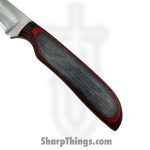Anza Knives - ANZA-8F-13 - Bambino - Fixed Blade Knife - Carbon Steel Satin Drop Point - Mixed Wood - Black Red - Image 4