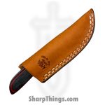 Anza Knives - ANZA-8F-13 - Bambino - Fixed Blade Knife - Carbon Steel Satin Drop Point - Mixed Wood - Black Red - Image 6