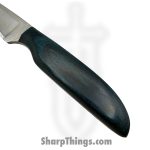 Anza Knives - ANZA-8F-14 - Bambino - Fixed Blade Knife - Carbon Steel Satin Drop Point - Mixed Wood - Blue - Image 4