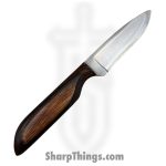 Anza Knives - ANZA-8F-15 - Bambino - Fixed Blade Knife - Carbon Steel Satin Drop Point - Walnut - Brown - Image 2