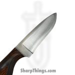 Anza Knives - ANZA-8F-15 - Bambino - Fixed Blade Knife - Carbon Steel Satin Drop Point - Walnut - Brown - Image 3