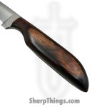 Anza Knives - ANZA-8F-15 - Bambino - Fixed Blade Knife - Carbon Steel Satin Drop Point - Walnut - Brown - Image 4