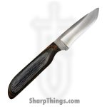Anza Knives - ANZA-8F-16 - Bambino - Fixed Blade Knife - Carbon Steel Satin Drop Point - Mixed Wood - Black Green Copper - Image 2