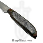Anza Knives - ANZA-8F-16 - Bambino - Fixed Blade Knife - Carbon Steel Satin Drop Point - Mixed Wood - Black Green Copper - Image 4