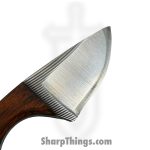 Anza Knives - ANZA-NK-09 - Charlie's Neck Knife - Fixed Blade Knife - Carbon Steel Satin Drop Point - Walnut - Brown - Image 3