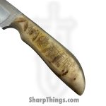Anza Knives - ANZA-RCR-10 - Rancher - Fixed Blade Knife - Carbon Steel Satin Drop Point - Sheep Horn - Tan Multi - Image 4