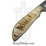 Anza Knives - ANZA-RCR-10 - Rancher - Fixed Blade Knife - Carbon Steel Satin Drop Point - Sheep Horn - Tan Multi - Image 5