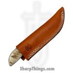Anza Knives - ANZA-RCR-10 - Rancher - Fixed Blade Knife - Carbon Steel Satin Drop Point - Sheep Horn - Tan Multi - Image 7
