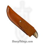 Anza Knives - ANZA-RCR-10 - Rancher - Fixed Blade Knife - Carbon Steel Satin Drop Point - Sheep Horn - Tan Multi - Image 8