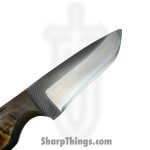 Anza Knives - ANZA-RCR-11 - Rancher - Fixed Blade Knife - Carbon Steel Satin Drop Point - Sheep Horn - Tan Multi - Image 3