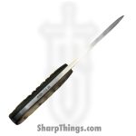 Anza Knives - ANZA-RCR-11 - Rancher - Fixed Blade Knife - Carbon Steel Satin Drop Point - Sheep Horn - Tan Multi - Image 6