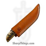 Anza Knives - ANZA-RCR-11 - Rancher - Fixed Blade Knife - Carbon Steel Satin Drop Point - Sheep Horn - Tan Multi - Image 7