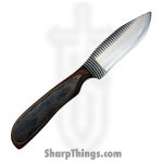 Anza Knives - ANZA-WF-08 - Border Knife - Fixed Blade Knife - Carbon Steel Satin Curvetooth - Buckskin - Brown Multi - Image 2