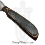 Anza Knives - ANZA-WF-08 - Border Knife - Fixed Blade Knife - Carbon Steel Satin Curvetooth - Buckskin - Brown Multi - Image 4