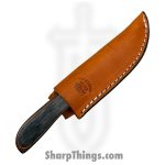 Anza Knives - ANZA-WF-08 - Border Knife - Fixed Blade Knife - Carbon Steel Satin Curvetooth - Buckskin - Brown Multi - Image 6
