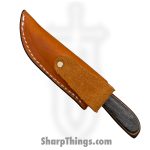 Anza Knives - ANZA-WF-08 - Border Knife - Fixed Blade Knife - Carbon Steel Satin Curvetooth - Buckskin - Brown Multi - Image 7