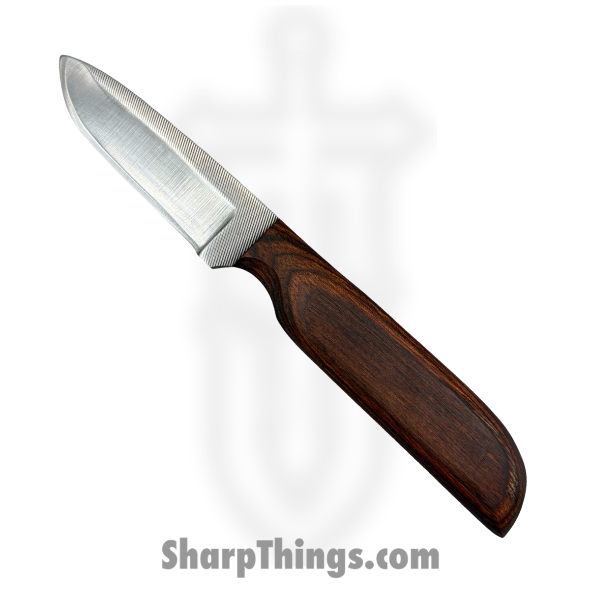 ANZA-WRK-05_1.jpg Anza Knives - ANZA-WRK-05 - Work Knife - Fixed Blade Knife - Carbon Steel Satin Drop Point - Walnut - Brown - Image 1
