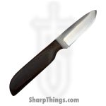 Anza Knives - ANZA-WRK-05 - Work Knife - Fixed Blade Knife - Carbon Steel Satin Drop Point - Walnut - Brown - Image 2
