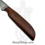 Anza Knives - ANZA-WRK-05 - Work Knife - Fixed Blade Knife - Carbon Steel Satin Drop Point - Walnut - Brown - Image 4