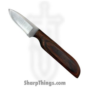 Anza Knives - ANZA-WRK-06 - Work Knife - Fixed Blade Knife - Carbon Steel Satin Drop Point - Walnut - Brown