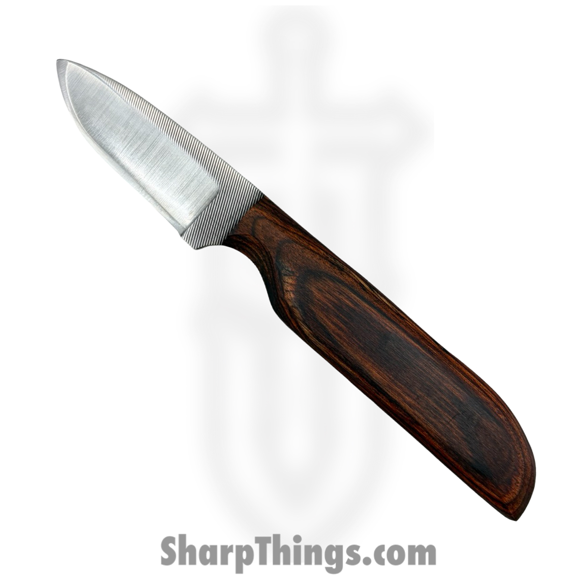 ANZA-WRK-06_1.jpg Anza Knives - ANZA-WRK-06 - Work Knife - Fixed Blade Knife - Carbon Steel Satin Drop Point - Walnut - Brown - Image 1