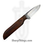 Anza Knives - ANZA-WRK-06 - Work Knife - Fixed Blade Knife - Carbon Steel Satin Drop Point - Walnut - Brown - Image 2