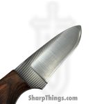 Anza Knives - ANZA-WRK-06 - Work Knife - Fixed Blade Knife - Carbon Steel Satin Drop Point - Walnut - Brown - Image 3