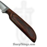 Anza Knives - ANZA-WRK-06 - Work Knife - Fixed Blade Knife - Carbon Steel Satin Drop Point - Walnut - Brown - Image 4